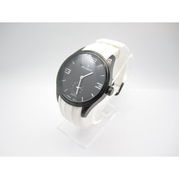 Men Peugeot Quartz 3ATM WR Analog 42mm Round Watch (I14) "New Battery" - Picture 7 of 10